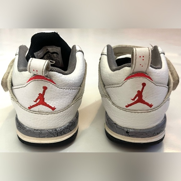 Air Jordan White Red Gray Baby Toddler Sneaker Shoes Size 7C - Picture 8 of 16